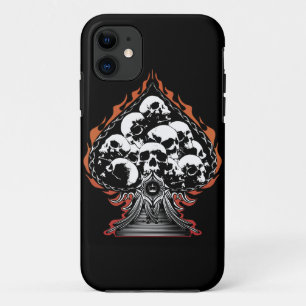 Flaming Spade with Skulls Case-Mate iPhone Case