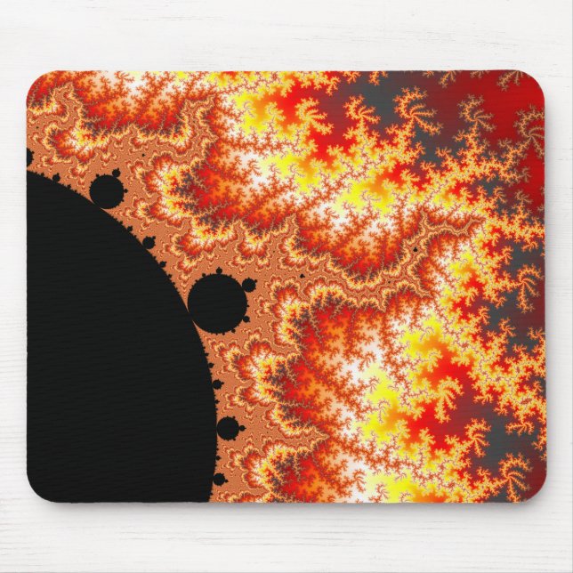 Flaming Sun - Fractal Mouse Pad (Front)
