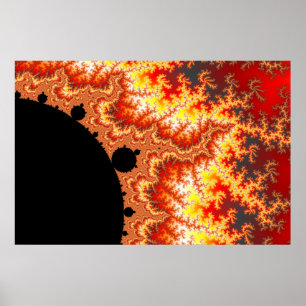 Flaming Sun - Fractal Poster
