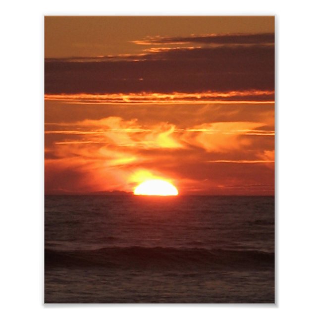 Flaming Sunset Photo Print (Front)