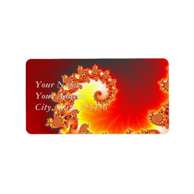 Flaming Tentacle - Fractal Art Label (Front)