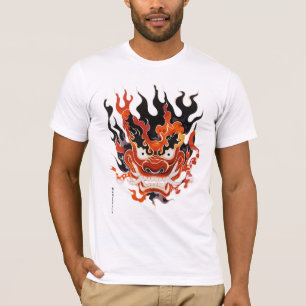 Flaming Traditional Oni Mask T-Shirt