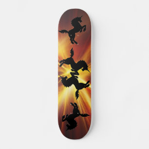 Flaming Unicorn Skateboard