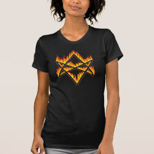 Flaming Unicursal Hexagram T-Shirt
