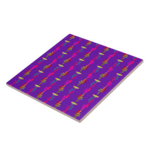 Flaming Vines Night Tile