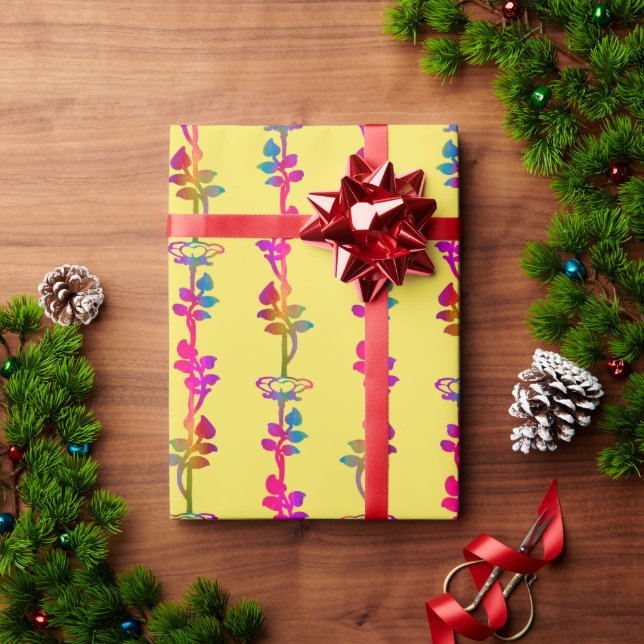 Flaming Vines Summer Wrapping Paper (Holiday Gift)