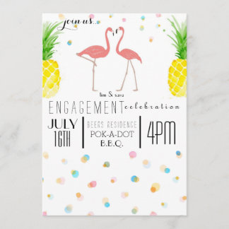 FLAMINGLE Engagement Invitation