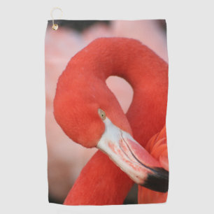 Flamingo 001 golf towel
