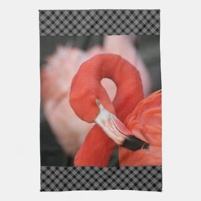 Flamingo 001 tea towel (Vertical)
