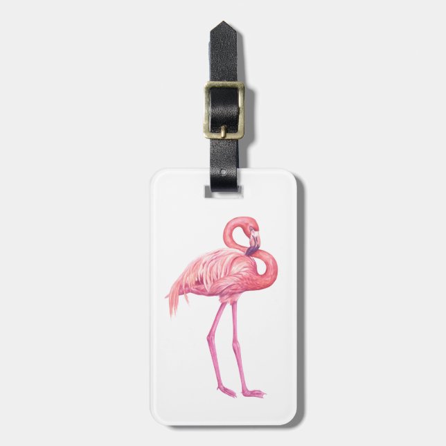 Flamingo 2 luggage tag (Front Vertical)