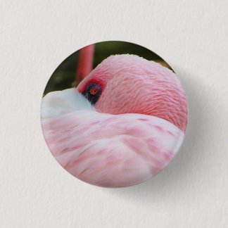 Flamingo  3 cm round badge