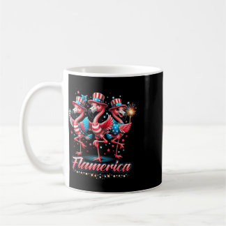 Flamingo 4th Of July Patriotic Usa Independence Fl Coffee Mug