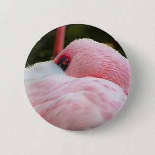 Flamingo 6 cm round badge