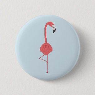 FLAMINGO 6 CM ROUND BADGE