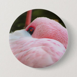 Flamingo 7.5 cm round badge