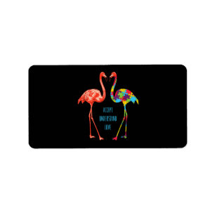 Flamingo   Accept Understand Love Autism Flamingo Label
