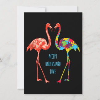 Flamingo | Accept Understand Love Autism Flamingo Save The Date