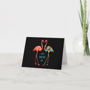 Flamingo Accept Understand Love Autism Flamingo Thank You Card