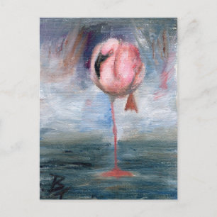 Flamingo ACEO Postcard
