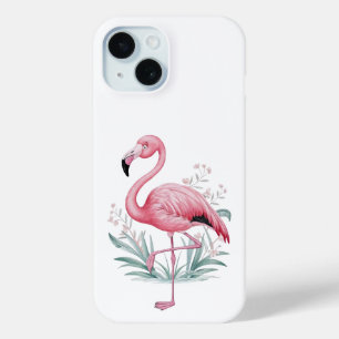 Flamingo and Flowers Phone Case
