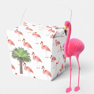 Flamingo And Palm Tree Favour Box