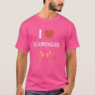 Flamingo Animals cute minimalist simple i love Fla T-Shirt