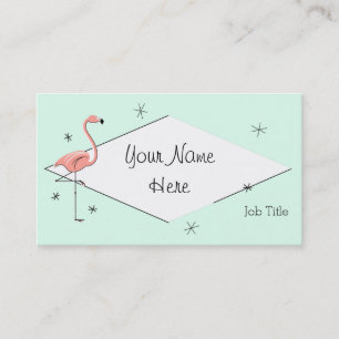 Flamingo Aqua diamond business card