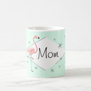 Flamingo Aqua Diamond Mum mug