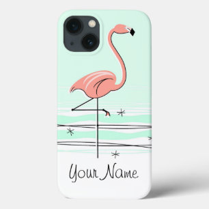 Flamingo Aqua 'Name' iPad case