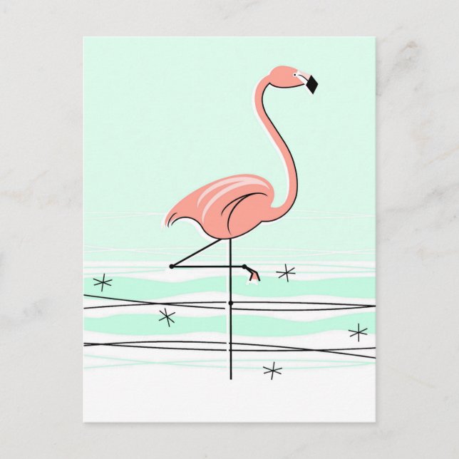 Flamingo Aqua postcard (Front)