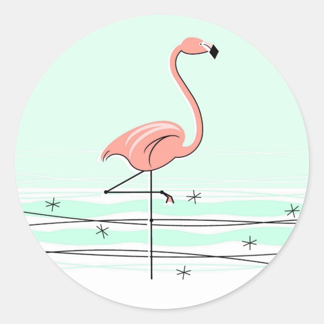 Flamingo Aqua sticker (Front)