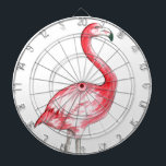 Flamingo Art Dartboard<br><div class="desc">Great beachy summertime gift. Hand painted flamingo watercolor art.</div>