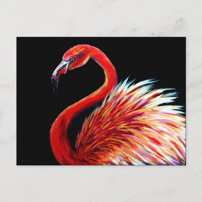 Flamingo Art Print Postcard (Front)