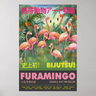 Flamingo Art Print Tropical Pink Room