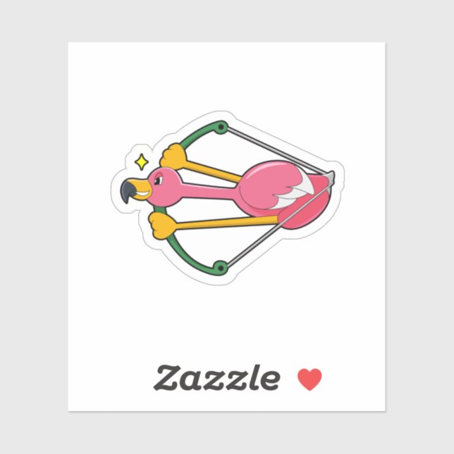 Flamingo as Arrow with Bow (Sheet)
