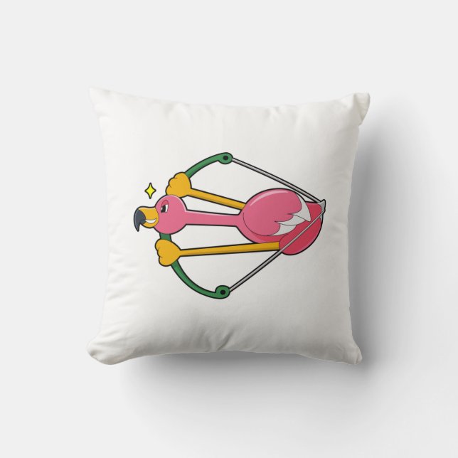 Flamingo as Arrow with Bow Cushion (Front)