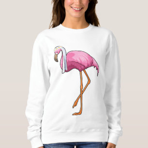 Flamingo as Bride with Veil Sweatshirt