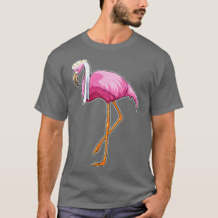 Flamingo as Bride with Veil T-Shirt