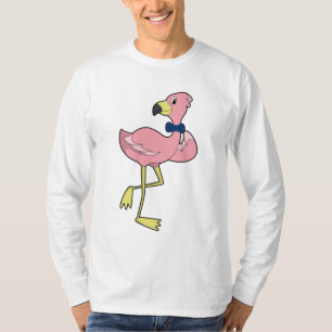 Flamingo as Gentleman with Tie T-Shirt