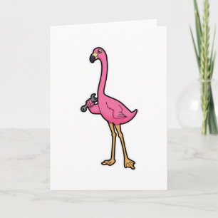 Flamingo as Mechanic with Wrench Card
