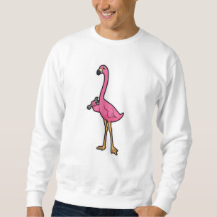 Flamingo as Mechanic with Wrench Sweatshirt