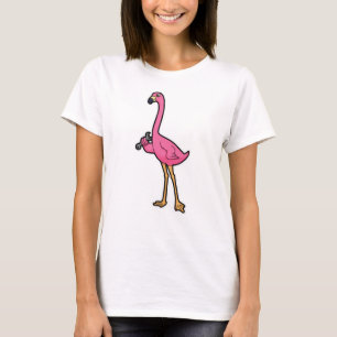 Flamingo as Mechanic with Wrench T-Shirt