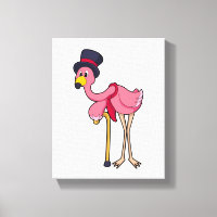 Flamingo as Pensioner with Hat