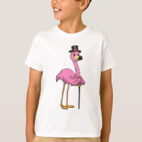 Flamingo as Pensioner with Walking stick