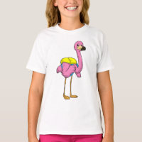 Flamingo as Pupils with School bag