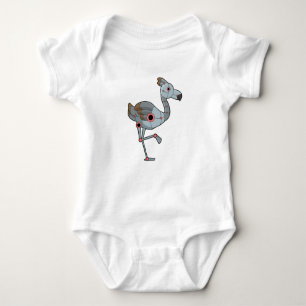 Flamingo as Robot Baby Bodysuit