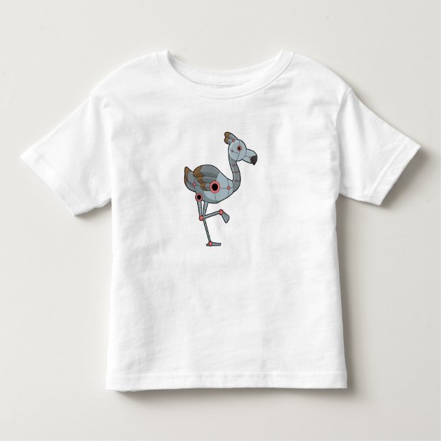 Flamingo as Robot Toddler T-Shirt (Front)