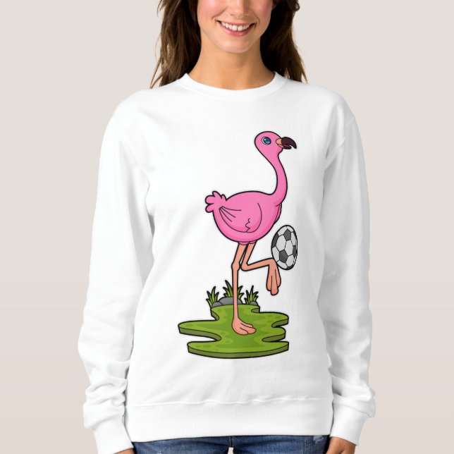 Flamingo as Soccer player with Soccer Sweatshirt (Front)