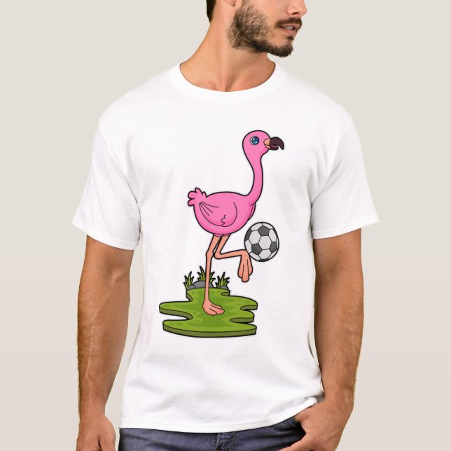 Flamingo as Soccer player with Soccer T-Shirt (Front)