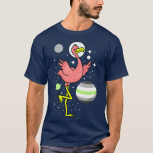 Flamingo Astronaut Agender Pride T-Shirt